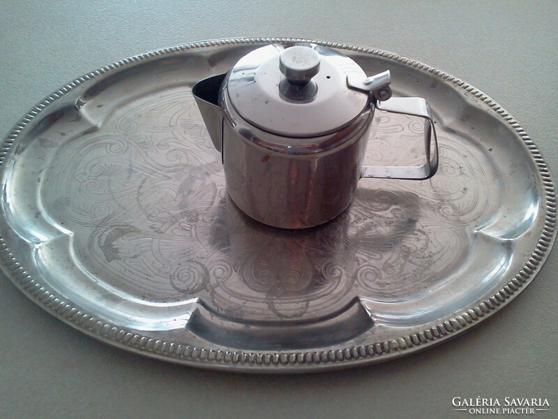 Metal jug-milk kettle + metal tray