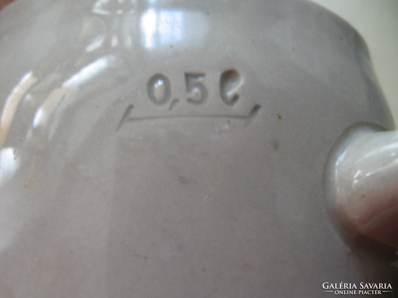 Retro Murauer bier gray ceramic mug 0.5 l, West Germany