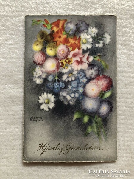 Antique old graphic postcard - hannes petersen