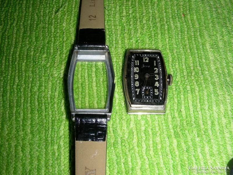 Women's watch with a black dial and 15 stones