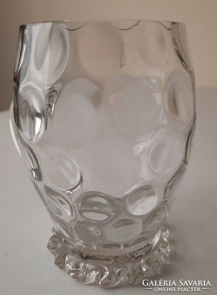 Antique blister blown glass cup with ears