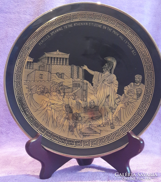 Ancient Greek wall plate, decorative plate (l2982)