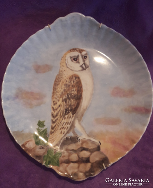 Large owl porcelain bowl with hanger (l2977)