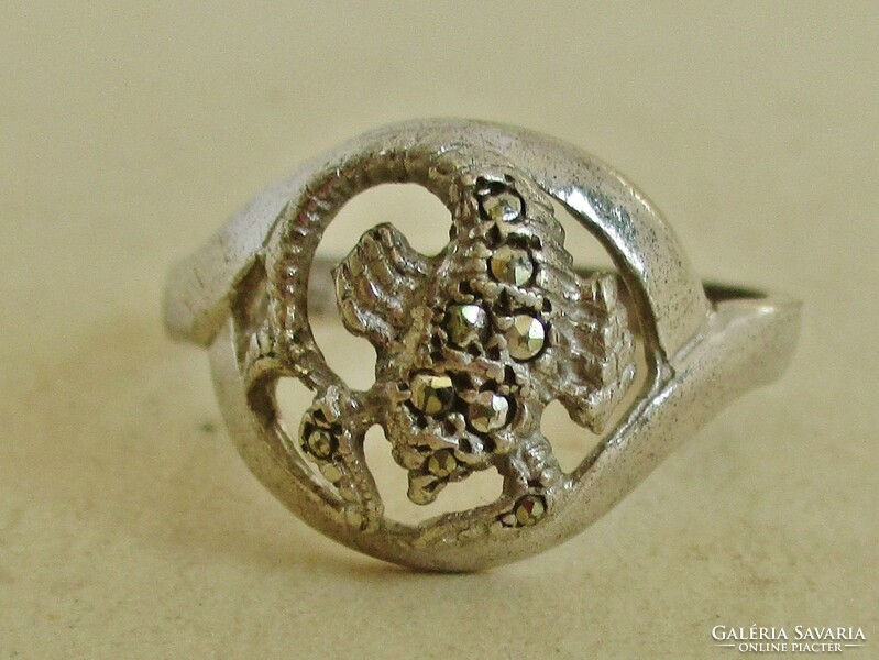 Szépséges antik markazit ezüst gyűrű