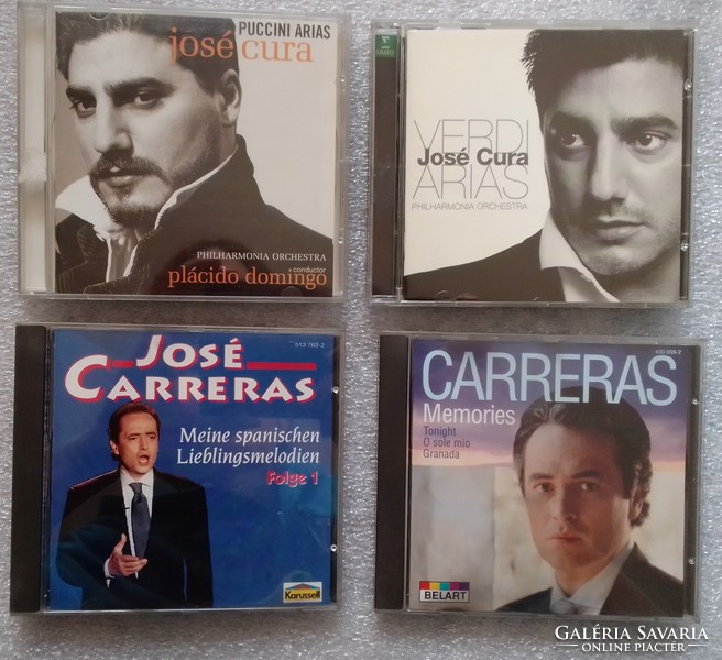 Gyári műsoros CD lemez, José Cura Verdi és Puccini opera áriák, José Carreras spanyol és olasz dalok