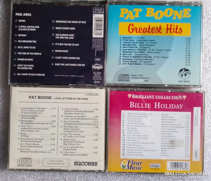 6 factory CDs, 50's 60's classic American rock paul anka pat boone jazz billie holiday
