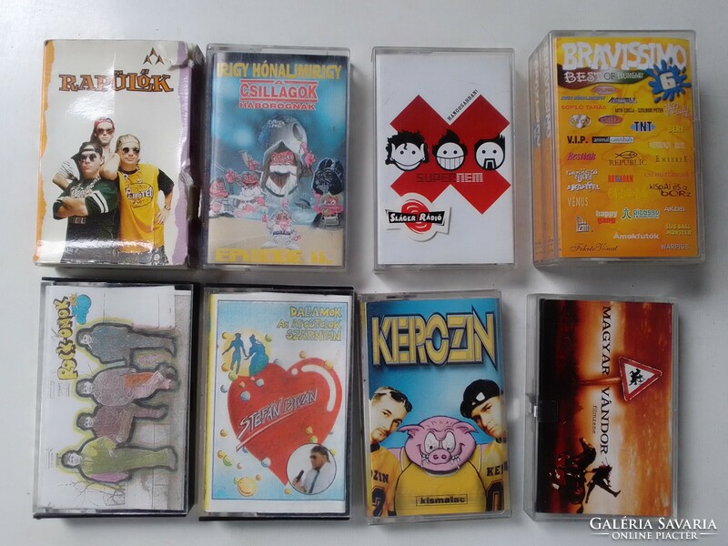 21 old used program audio tapes, Hungarian children's programs, pop, Sandor the locksmith mixed