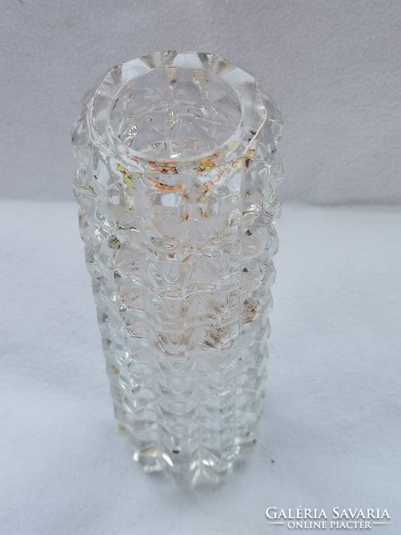 Antik üveg váza, kristályos váza, virágtartó üveg dísz,ajándék üveg váza,nőnapi ajándékok