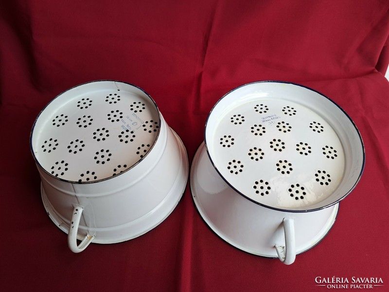 Enamel Bonyhádi filters filter fruit washer pasta filter peasant decoration legacy