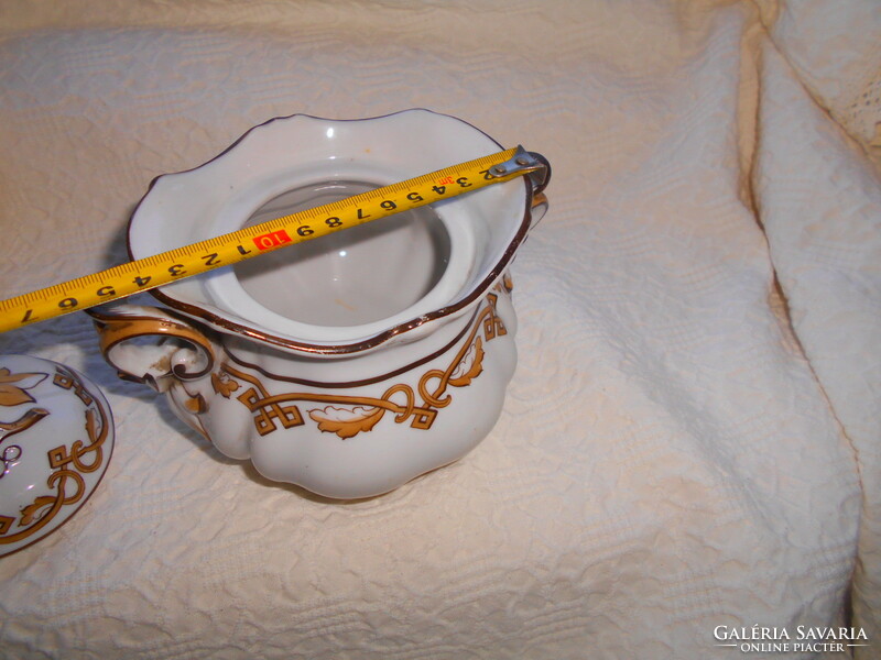 Antique elbogen porcelain sugar bowl