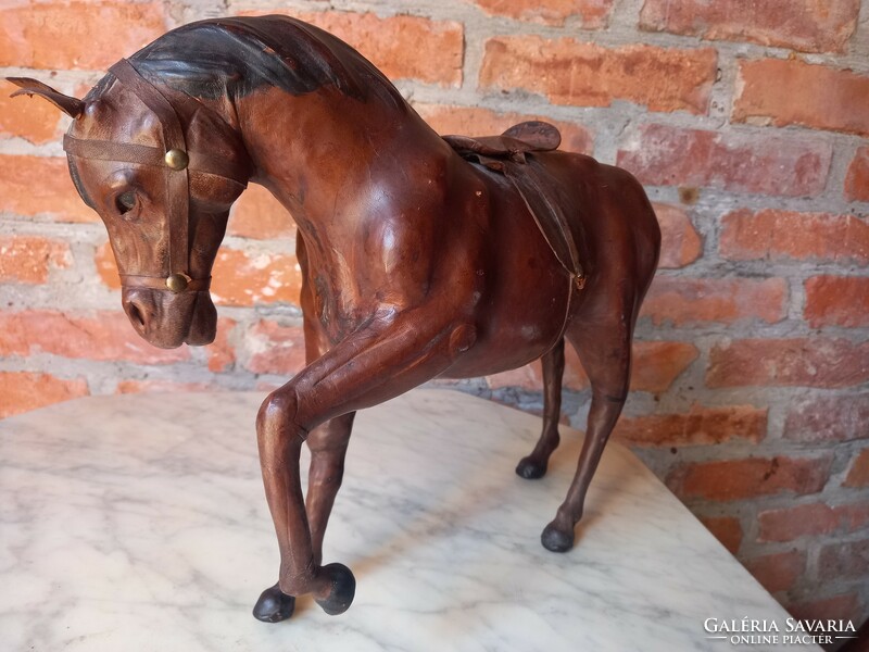 Hatalmas bőr ló szobor art deco szecessziós ALKUDHATÓ