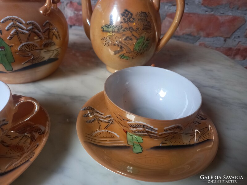 Kínai porcelán kávés- teás készlet eladó art deco