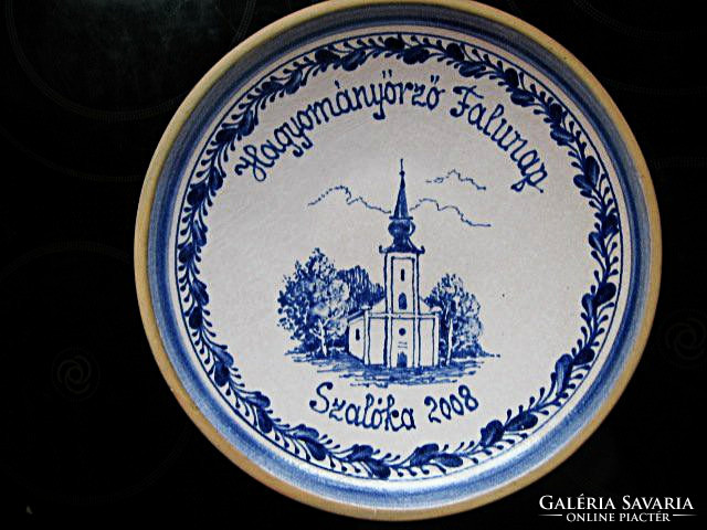 Kárpátaljai Szalóka emlék fali tányér 2008