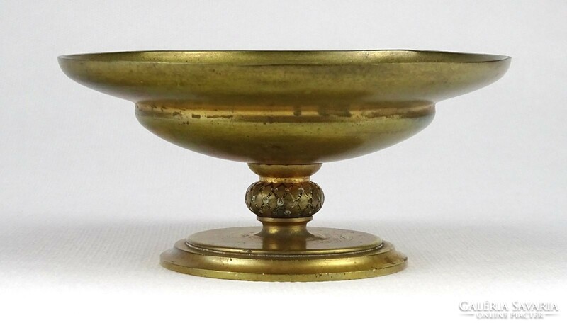 1K483 old small copper serving bowl with base