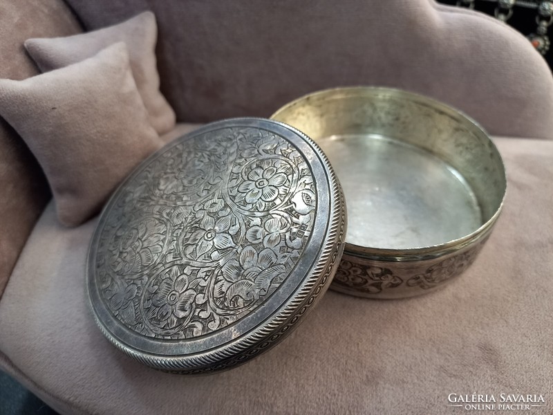 Antique silver medicine box