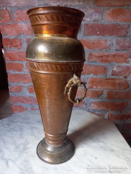 50 x 20 cm jugendstil bronz váza kaspó antik régi art deco
