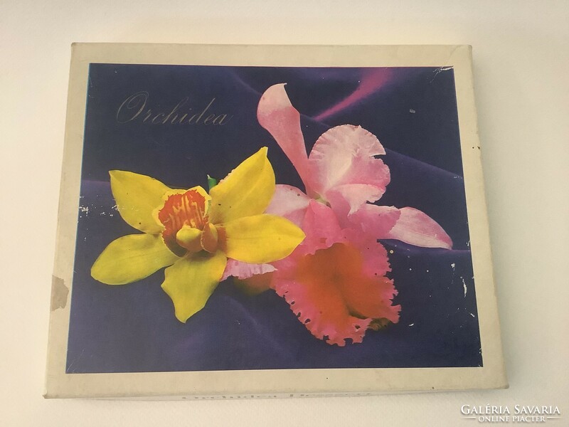 Old paper candy box - orchid dessert