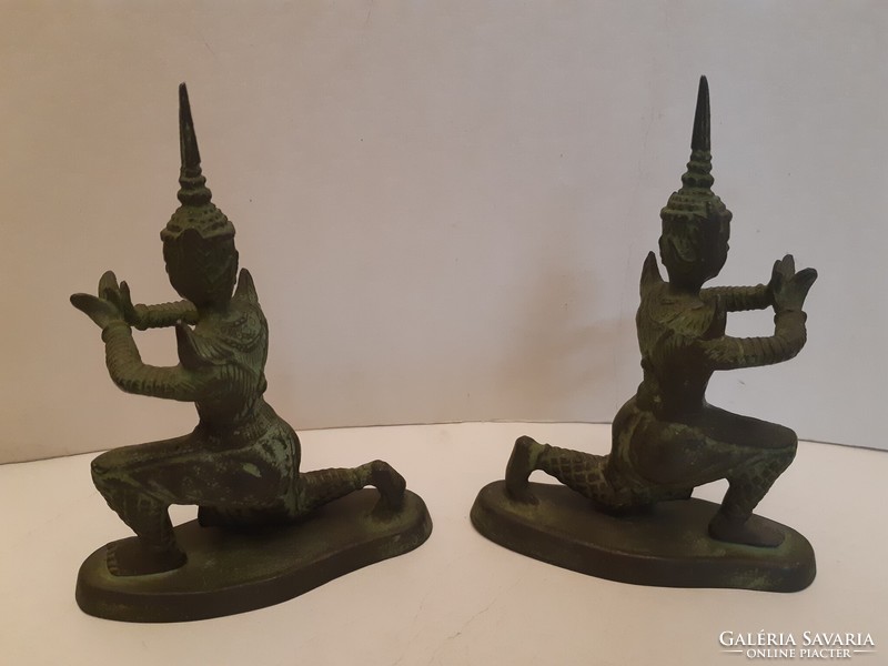 Oriental (Indian, Thai...) Bronzed couple statue