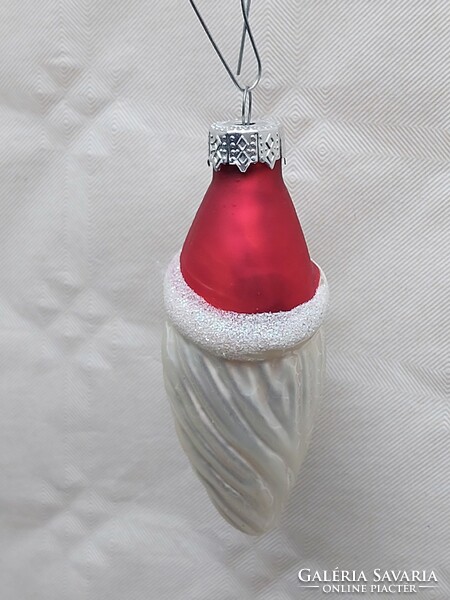 Retro glass Santa Claus Christmas tree ornament Santa Claus head glass ornament