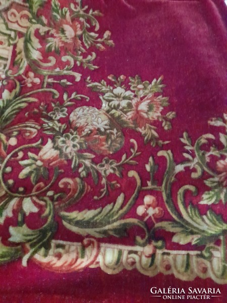 A fabulous antique velvet noble tablecloth.