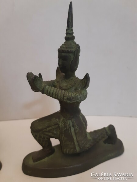 Keleti ( indiai, thai...) bronzírozott páros szobor