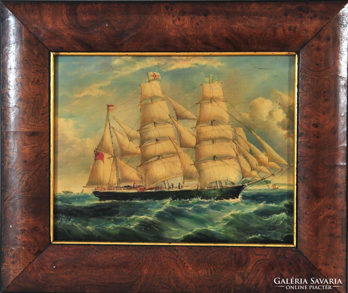 Follower of William John Huggins (1781-1845): sailing frigate at sea, 19. No.