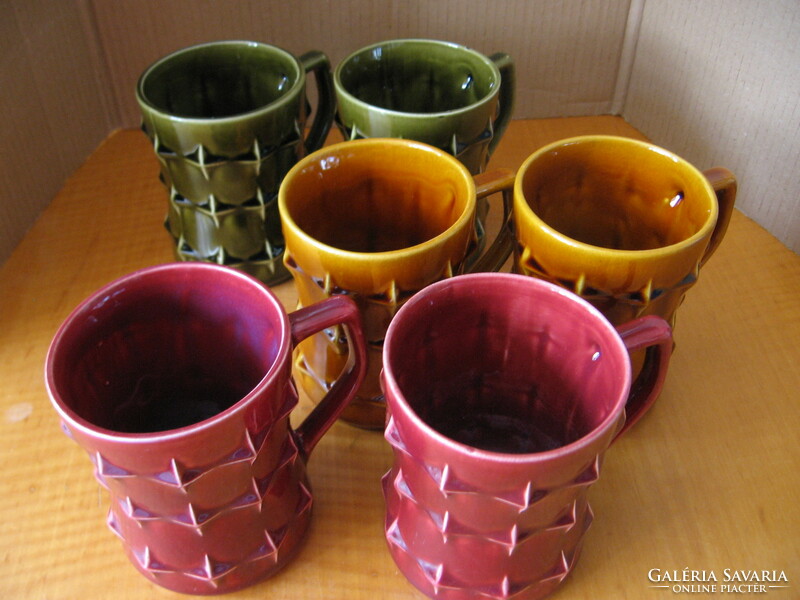 Special collector retro portuguese ceramic mug set secla p 2029