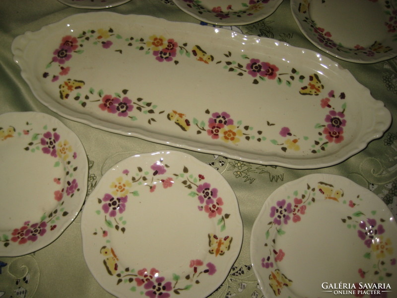 Zsolnay cake set, marked