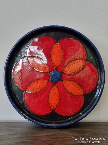Applied art ceramic bowl, wall decoration - dumpling sauce? -With modern style features (70s)