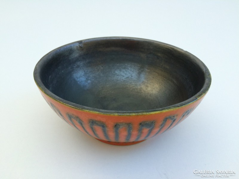 Retro ceramic bowl decorating table offering mid century table ornament
