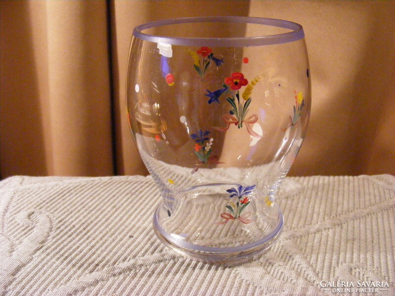 Old painted flower cup