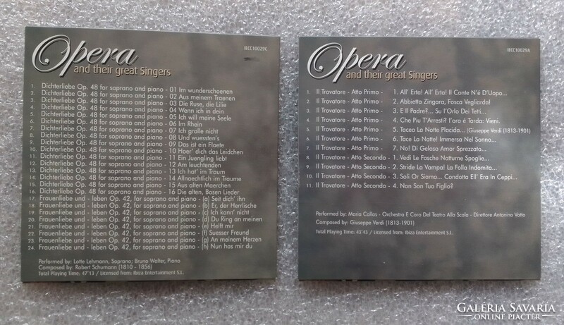 Klasszikus opera áriák 10 lemezes CD válogatás Callas, Gigli, Caruso, Björling, Ruffo, McCormack