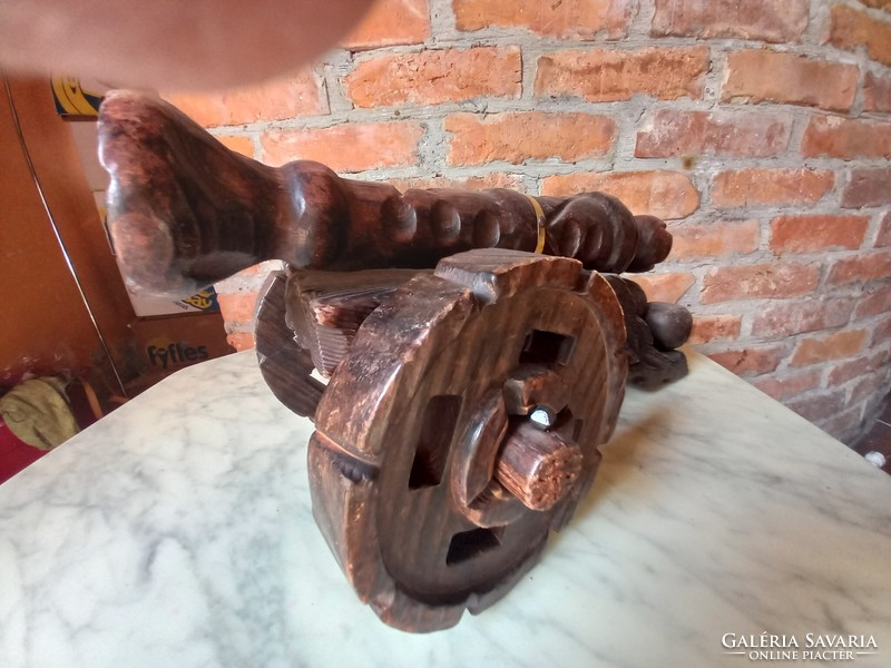 45 X 25 cm wooden decorative cannon carved wooden statue for sale