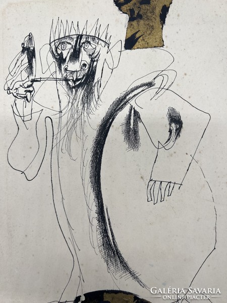 Endre Saxon: pipe-smoking monkey king, lord of the earth (early collector's piece!) (F381)