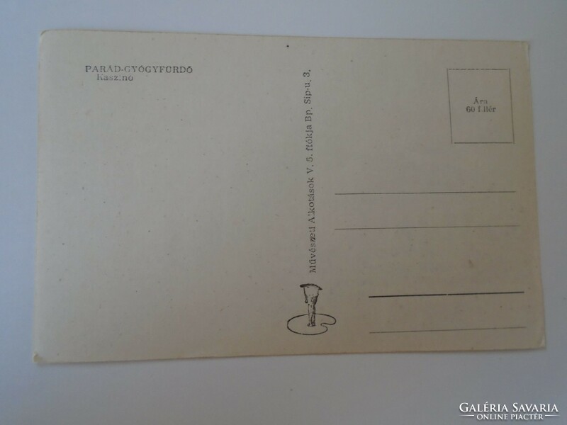 D190744   Régi képeslap  -Parád -Gyógyfürdő  Kaszinó  1950k