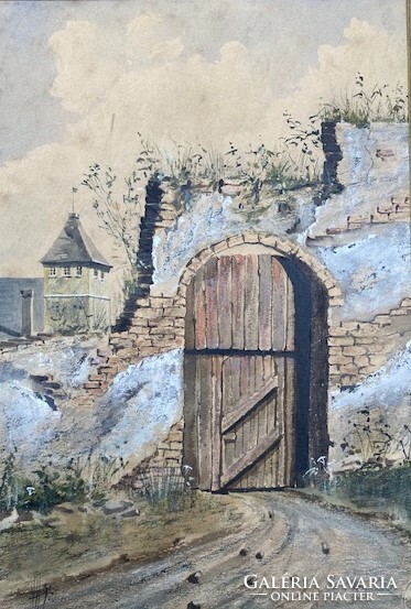Gyula Háry: gate of a ruined castle (f326)