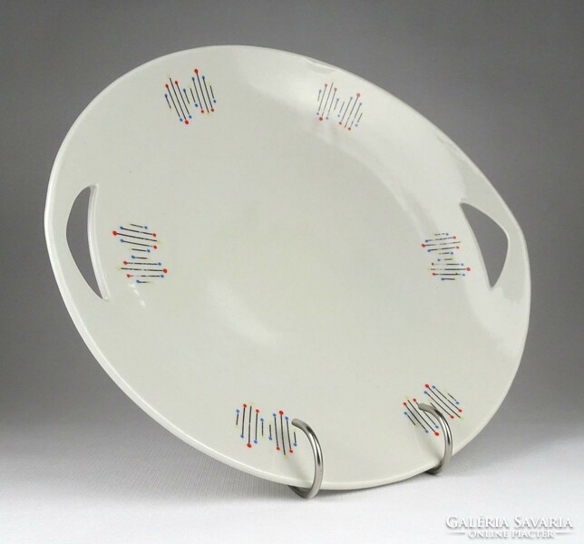 1K563 Retro nagyméretű Zsolnay porcelán kínáló tál 30.5 cm