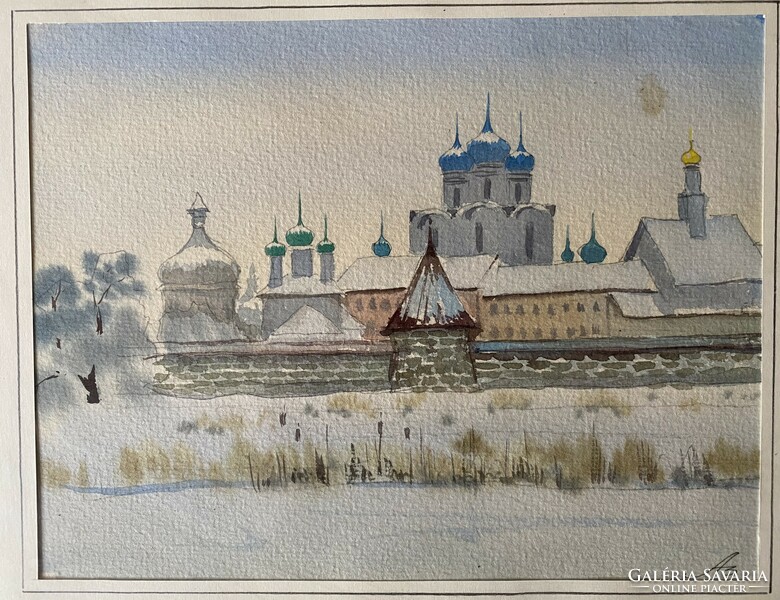 Pravoszláv templomok - két akvarell