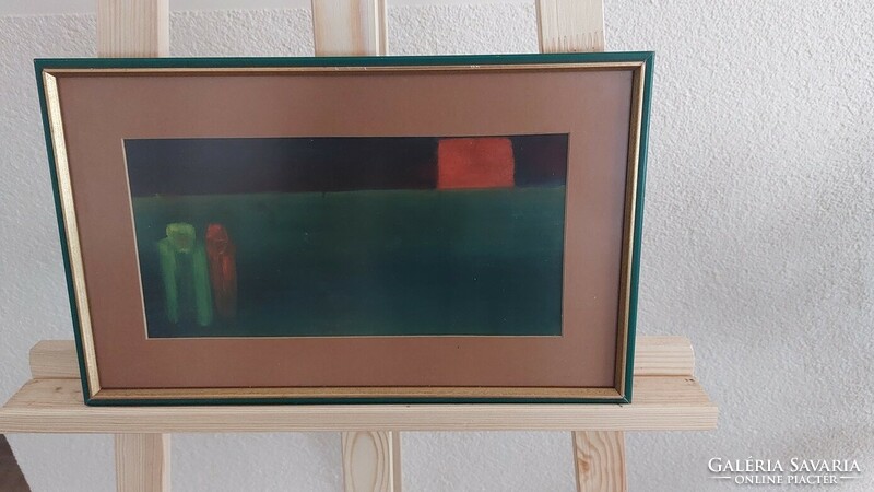 (K) level abstract painting with 38x23 cm frame