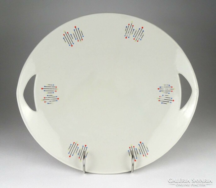 1K563 Retro nagyméretű Zsolnay porcelán kínáló tál 30.5 cm
