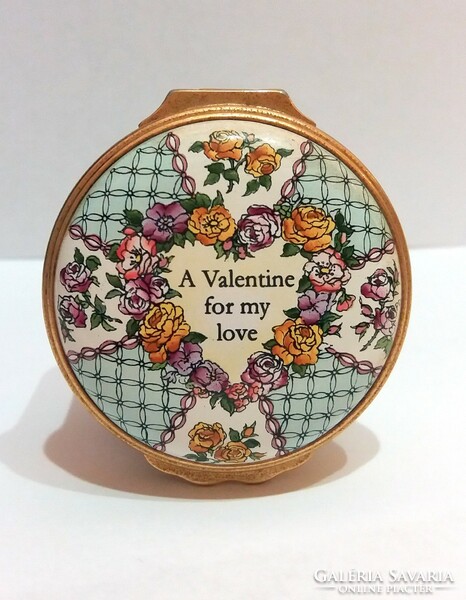 Angol zománc dobozka Valentine for my love