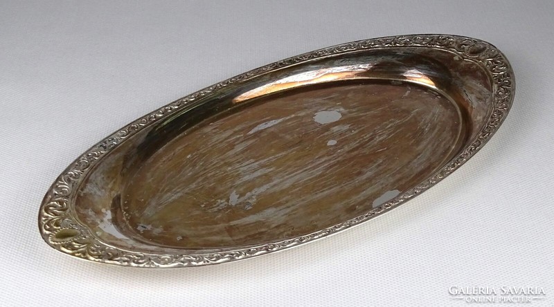 1K529 antique marked argentor metal tray 13.5 X 26.5 Cm