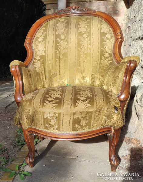 Gyönyörű neobarokk kisasszony fotel (felújítandó)