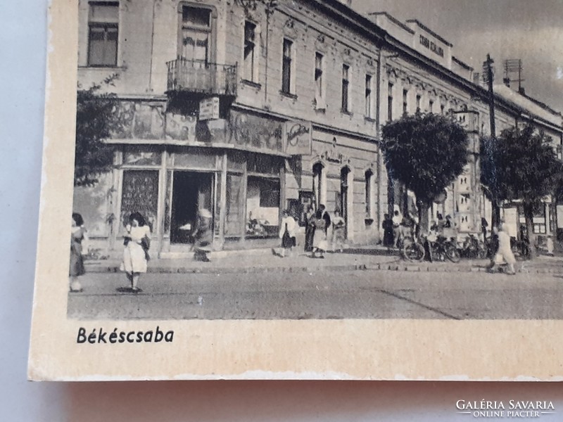 Old postcard 1959 békéscsaba street scene photo postcard