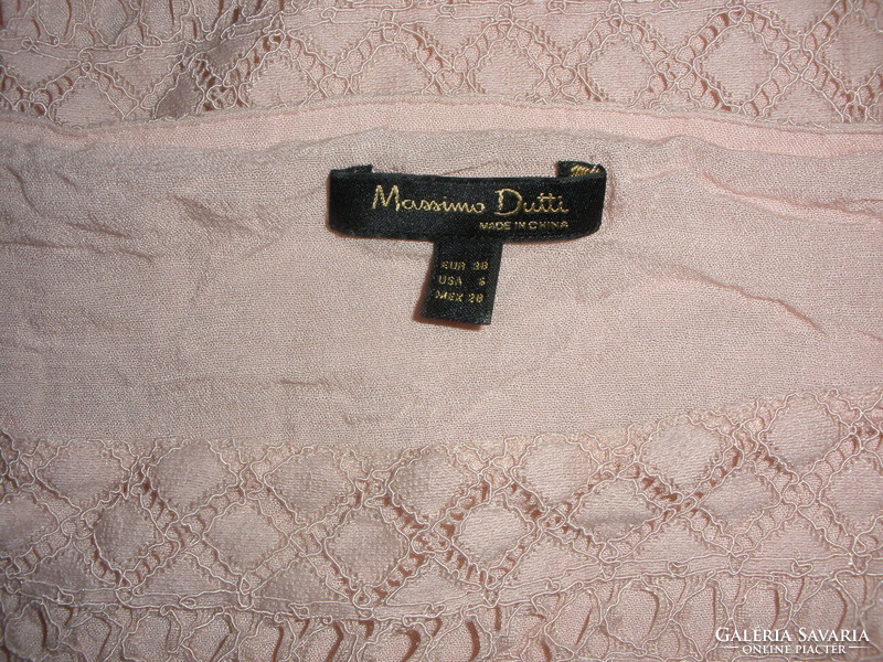 Massimo Dutti pasztell rózsaszín csipke felső, blúz