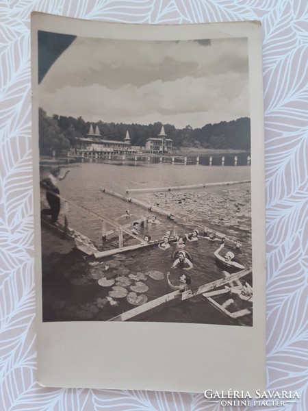 Régi képeslap 1953 Hévíz gyógyfürdő fotó levelezőlap