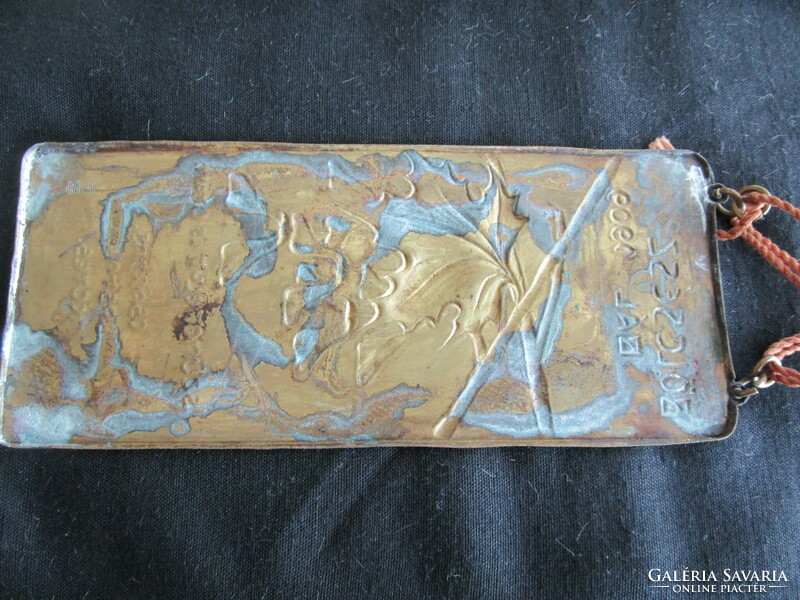 Art Nouveau copper table relief cover 1909 humanities ball