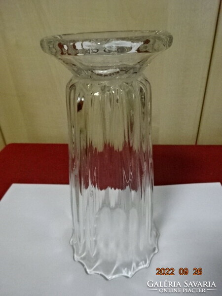 Üveg váza, magassága 20 cm. Vanneki! Jókai.