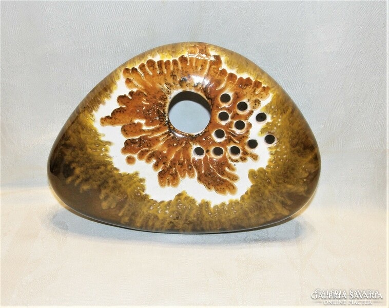 Retro handicraft ceramic ikebana - large size 26 x 19 cm