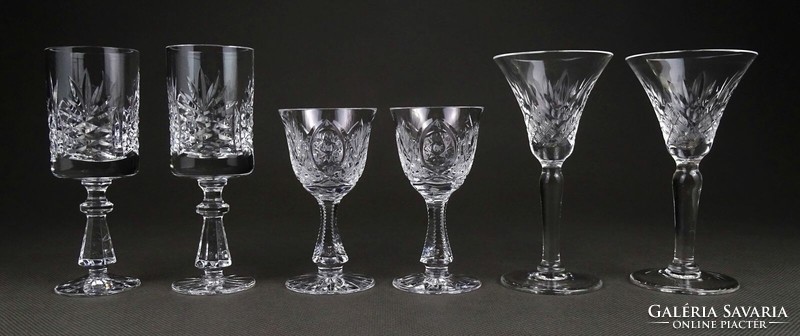 1K678 flawless stemmed crystal brandy glasses 3 pairs